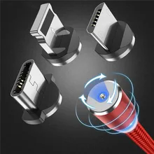 Магнитный Micro USB кабель для iPhone, samsung, huawei, магнитный кабель для зарядки и передачи данных, USB кабель для освещения, кабель для мобильного телефона