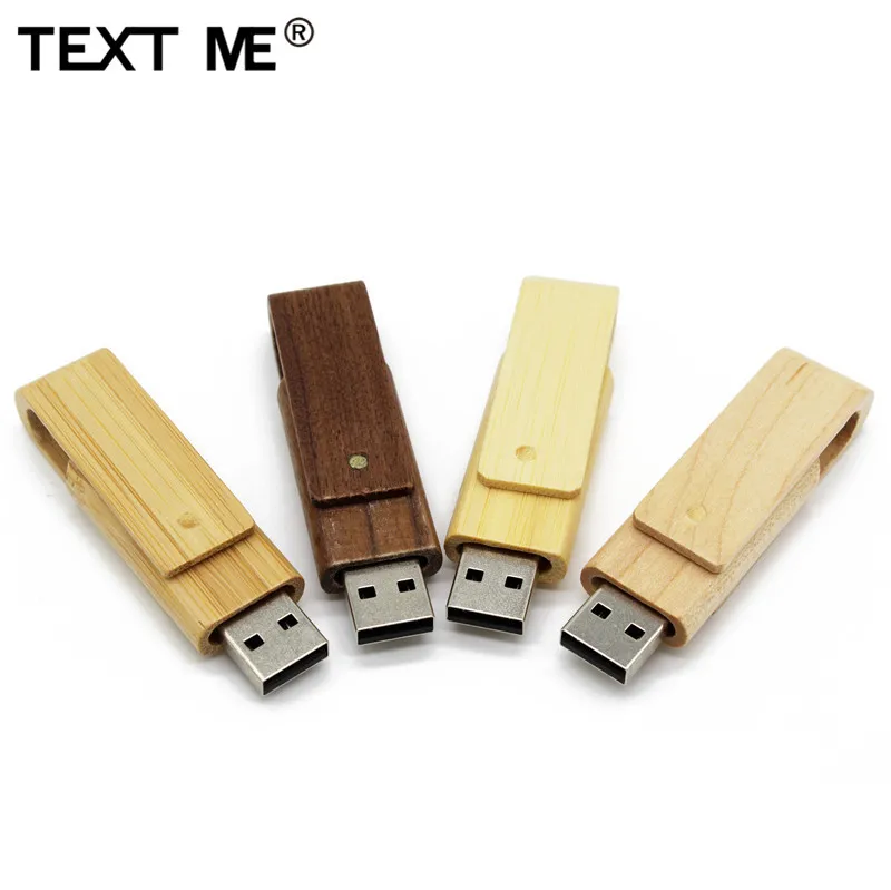 TEXT ME 4 цвета деревянный поворотный Модель 64 ГБ флеш накопитель 8 16 32 Флешка USB 2 0 Usb