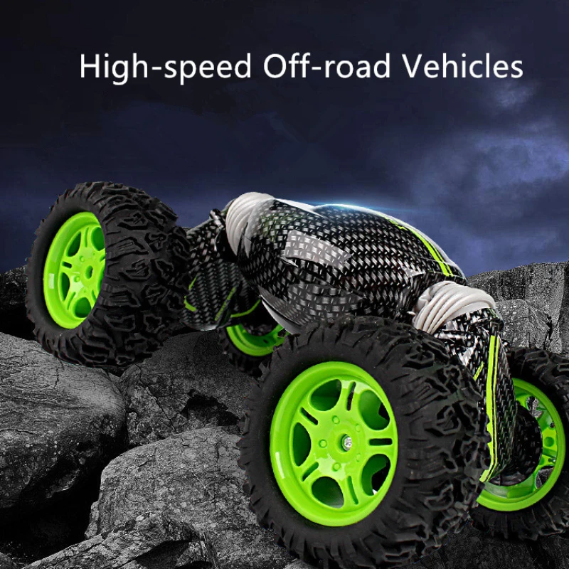 

RC Car 4WD Truck Scale Double-sided 2.4GHZ Remote Control Car Off-Road Stunt Twisting High Speed Car Deformation For Boy Toy