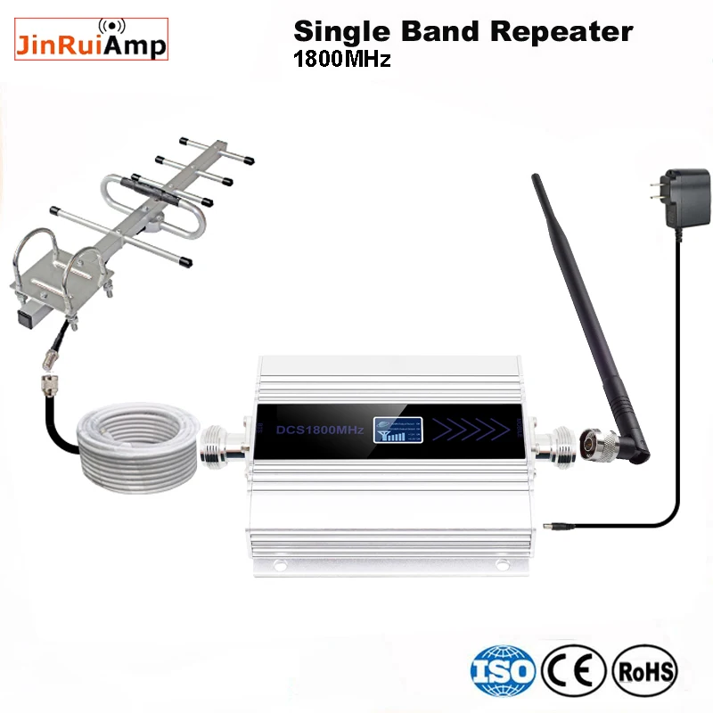 

fullset DCS 1800MHZ GSM 1800 2g 4g LTE Cell Phone Signal Repeater Booster Mobile Phone Signal Amplifier + Indoor Outdoor Antenna