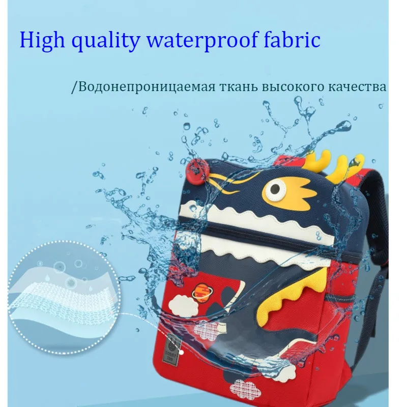 Школьный рюкзак для детей возрастом 0 8 1 2 м с 3D рисунком китайского дракона От 3 до