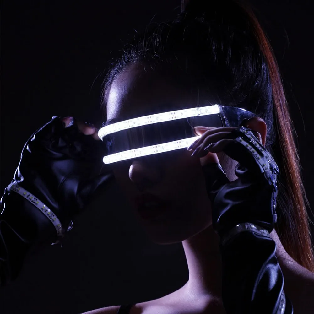 

Glasses LED Light Luminescent Spectacles Night Light Glasses with Articles Neon Beautiful Glowing Party Fashionable Glasses