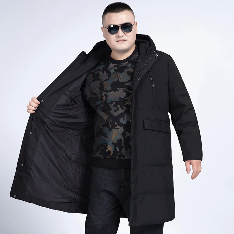 12XL 10XL 8XL Новое поступление зимняя длинная куртка хлопок Толстая Мужская высококачественная повседневная Модная парка хлопковое пальто Мужская брендовая одежда