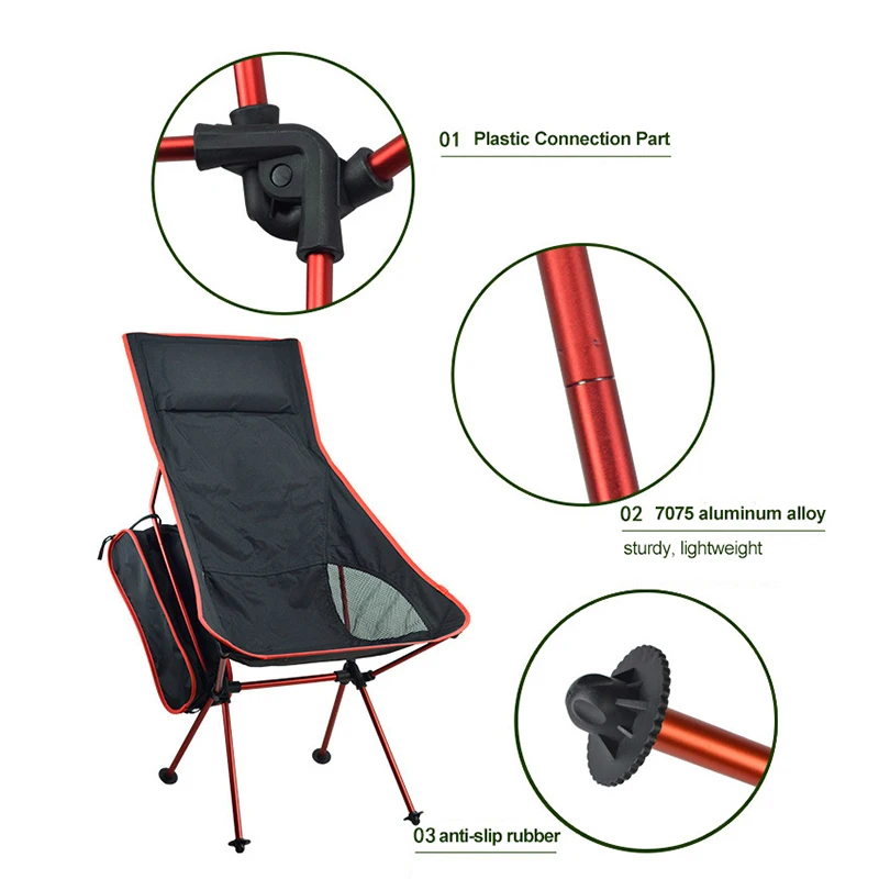 Открытый легкий складной походный стул складной стул с сумкой для хранения портативный складной для пешего туризма пикника для рыбалки пикника