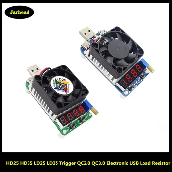 HD25 HD35 wyzwalania QC2 0 QC3 0 elektroniczny USB rezystor obciążenia rozładowania Test baterii regulowany prąd napięcie 35w LD25 LD35 25w tanie i dobre opinie Jarhead Elektryczne Cyfrowy tylko 83 8x41 1x27 9mm (L*W* H) 10 degrees~40 degrees Normal HD25 HD35 LD25 LD35
