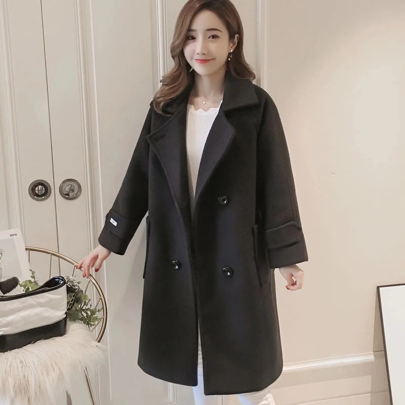 Шерстяное пальто женское свободное зимнее пальто женское длинное Befree Harajuku Modis размера плюс Manteau Femme Hiver Bts ветровка