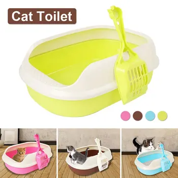 

Plastic Cat Litter Box Cat Toilet Litter Box Pets Crack-Proof Cleaning Pet Supplies Dog Cute Lightweight