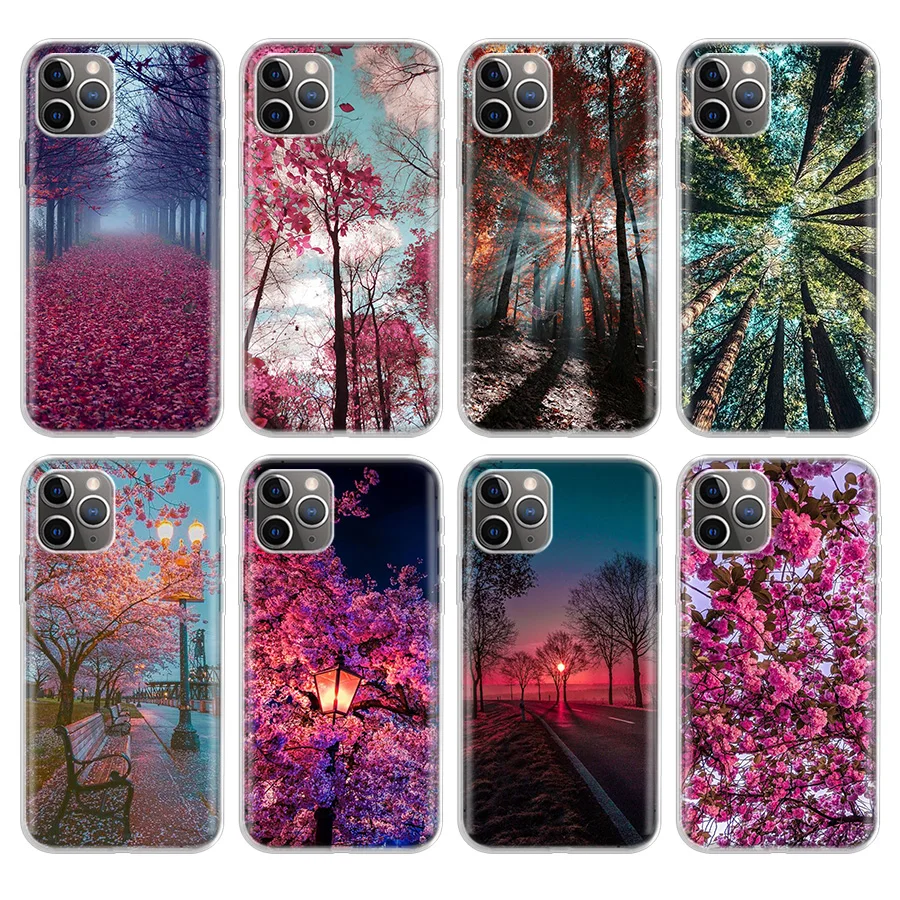 

Fashion Tree moon trail Phone Case For Apple iPhone 11 Pro 6 6S 7 8 Plus 10 X XS MAX XR 5 5S SE Phone Case Cover