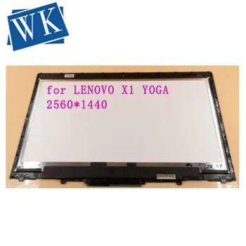 

14.0" Touch LED LCD Assembly Digitizer Bezel Screen Display for LENOVO X1 YOGA LP140QH1 SP E3 2560x1440 40pin IPS FRU:00NY412