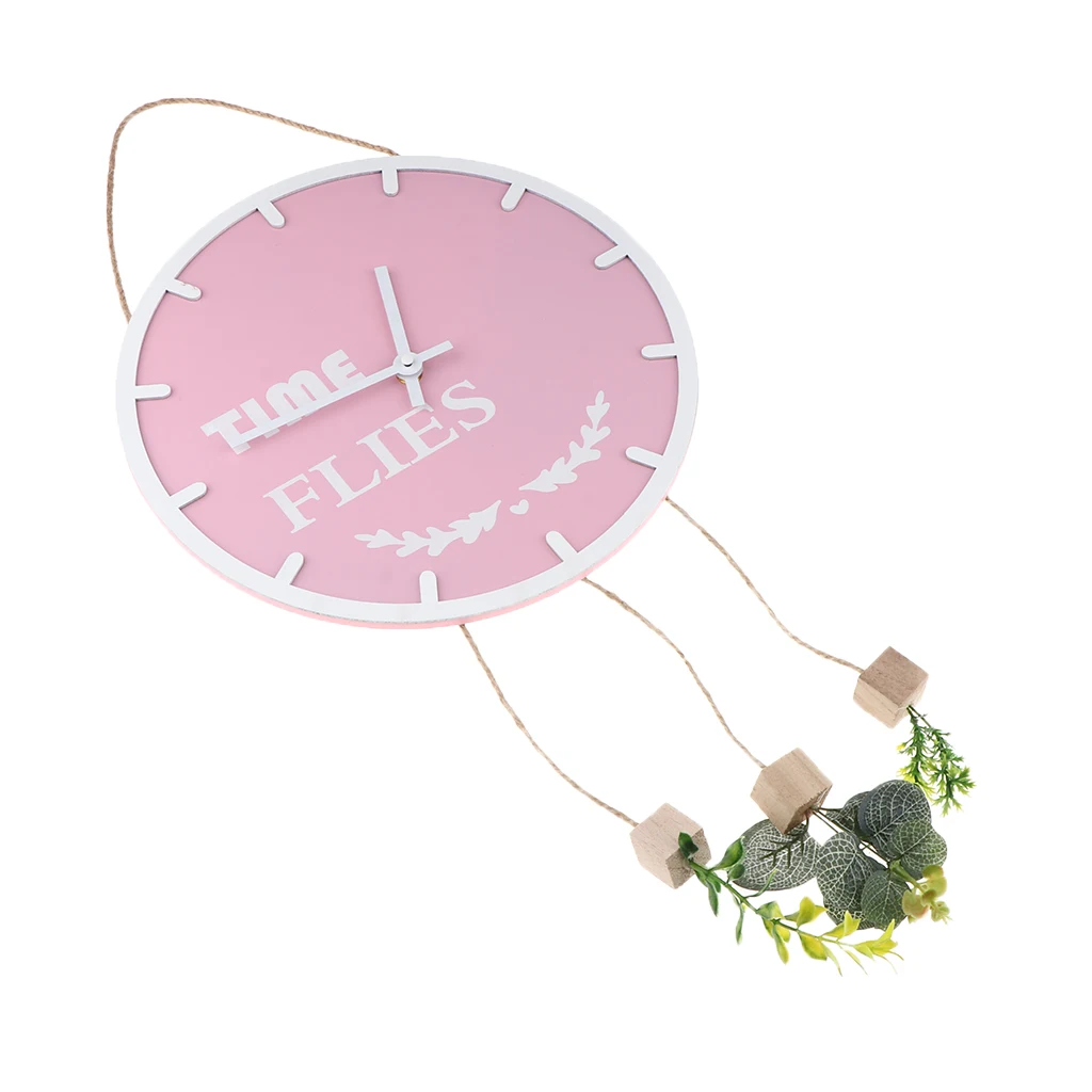 12 Hour Round Wall Clock with Silent Movement for Kids Time Recognition Educational Supply