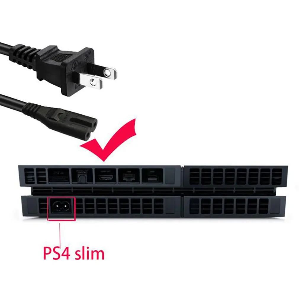 Универсальный 1,5 м для PS2/PS3 Slim/PS4/PS4 Slim/Xbox one Стандартный огонь корова кабель питания 8 восемь хвост США ЕС Великобритания AU
