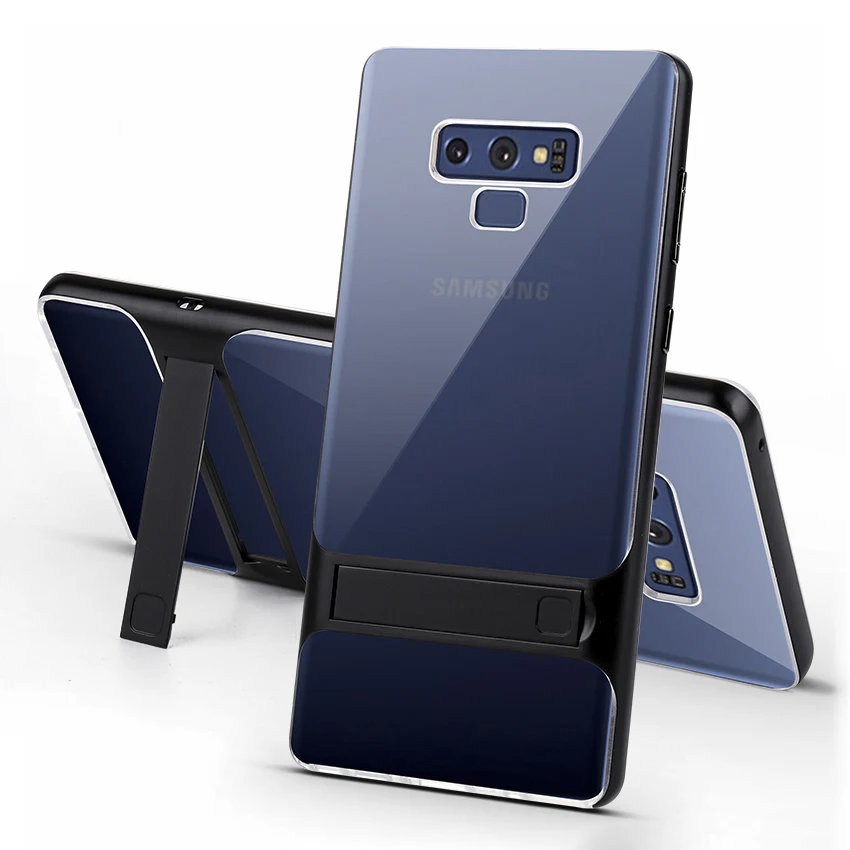 Силиконовый чехол для мобильного телефона, чехол-подставка для samsung Galaxy Note 9, чехол, противоударный, 360, защитный, 3D, гибридный, PC Note9, Fundas Capa, корпус