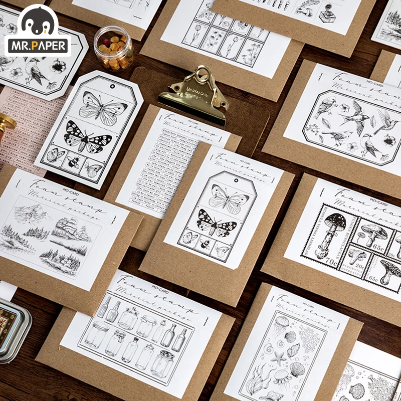 Mr.Paper длинная винтажная картина Inkpad ручная работа сделай сам ремесло на масляной