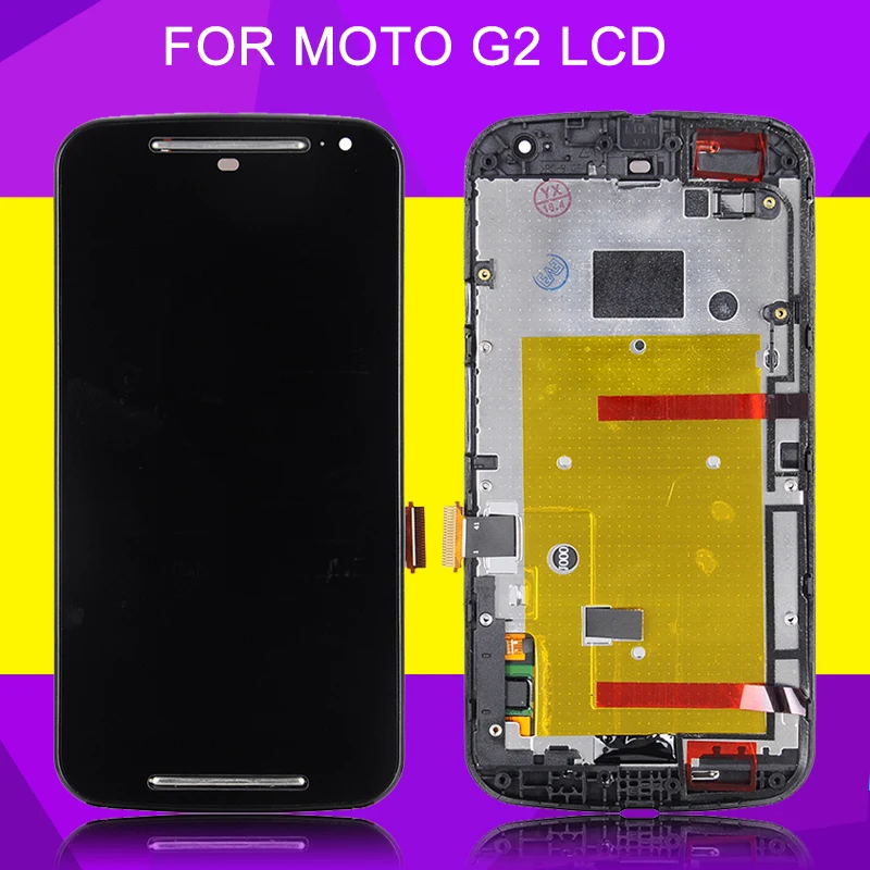 

HH 5.0" For MotoRola G+1 G2 Touch Display For Moto G2 LCDScreen Digitizer Assembly XT1063 XT1064 XT1068 XT1069 Lcd With Frame