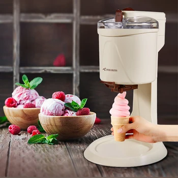 

220V 21W DIY Electric Fruit Ice Cream Machine Home Ice Cream Maker 1L Automatic Ice Cream Machine