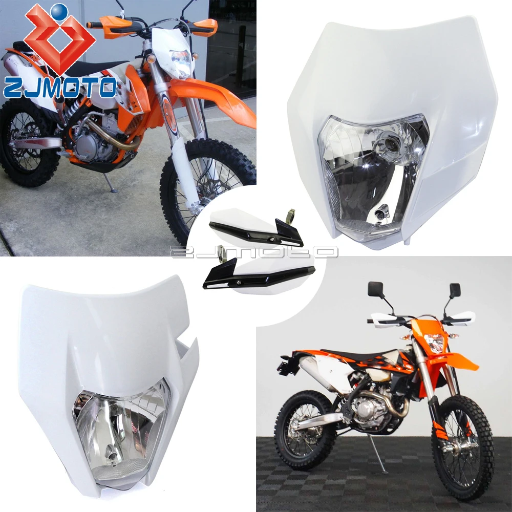 Motocross Headlight Fairing Dirt Bike Headlamp Mask For XCW EXC XCF XC 300 350 450 500 Six Days 7/8&quot Handle Bar Handguards |