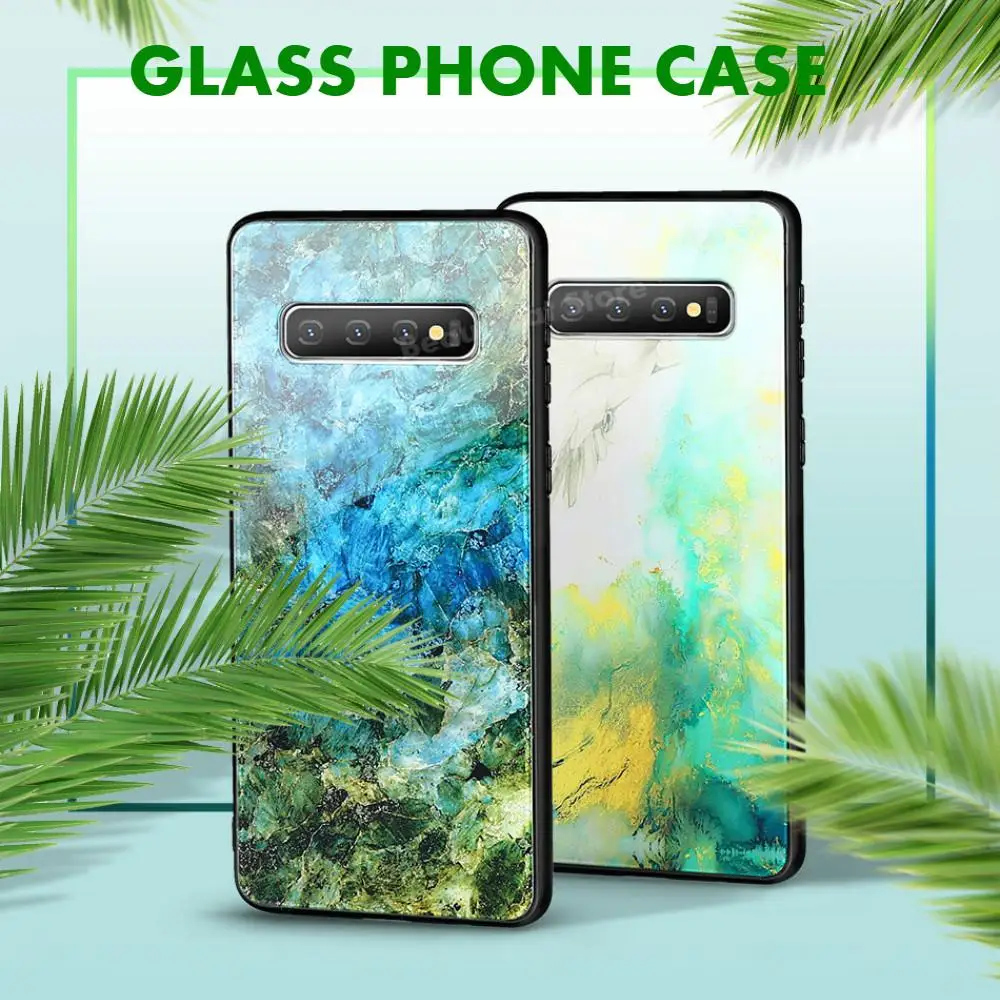 

Luxury Marble Glass Case For Samsung Galaxy A10E A20E A10 A20 A30 A50 A70 A80 A90 Case For Samsung Note10 S8 S9 S10 Plus Fundas