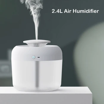 

ELOOLE New Ultrasonic Air Humidifier 2.4L Large Capacity USB Rechargeable Wireless Ultrasonic Aroma Diffuser Fogger Mist Maker