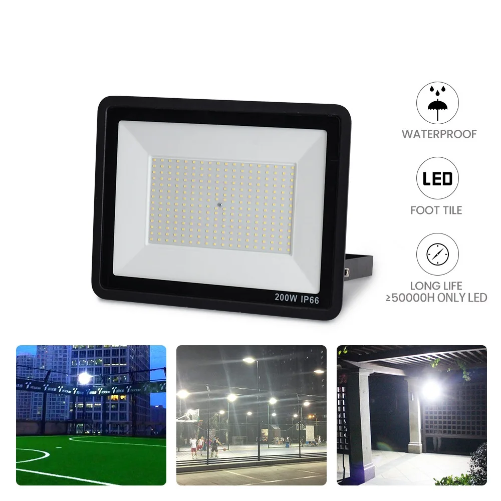 

Led Flood light 10w 20w 30w 50w 100w 150w 200w 6500K SMD2835 Floodlight waterproof outdoor light spot AC230V