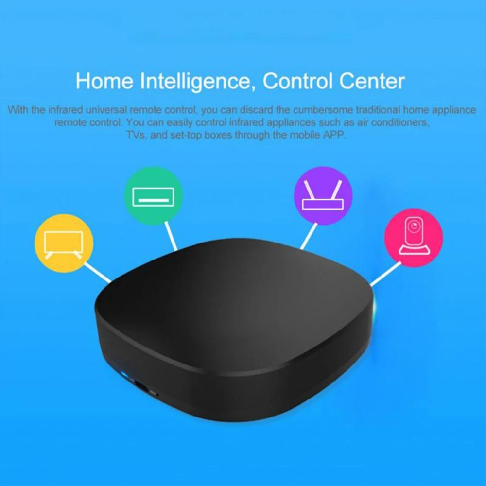 Black Universal A1 Settop Box Mini Wifi Wireless Smart IR Remote Control Home Automation for TV Air Conditioner Speaker 1pc