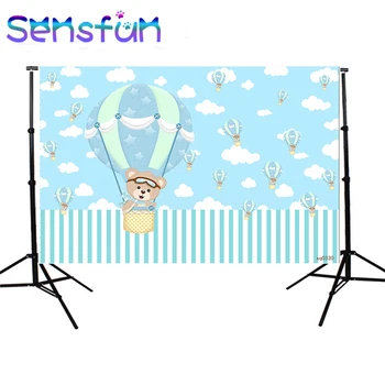

Bear Photo Backdrops Custom Children Birthday Photography Background for Photo Studio Baby Shower Newborn Banner Photocall