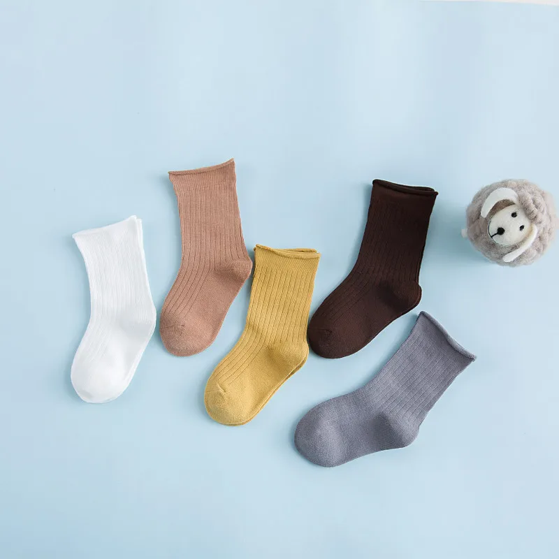 Детские носки для мальчиков и девочек осенние 5 пар/лот 3/12 лет детские короткие из