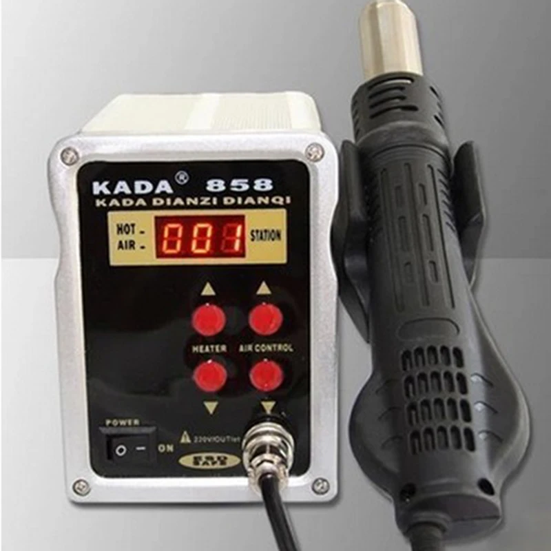 

New Arrival Hot Air Rework Kada 858 Soldering Station 220V Heat Gun For SMT Rework