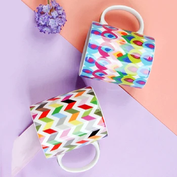 

Large Capacity Ceramic Cups Office Mugs Simple China Mug Camping Candy Copos Color Pottery Presente Criativo Tea Cups QZJ075