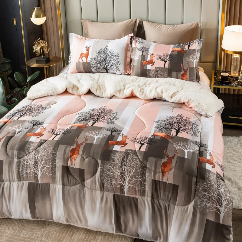 

Adult Weighted Thick Warm Winter Blankets Travel Wool Blanket Bedspread Quilt Fleece Soft Ofa Bed Cover Plush Blanket