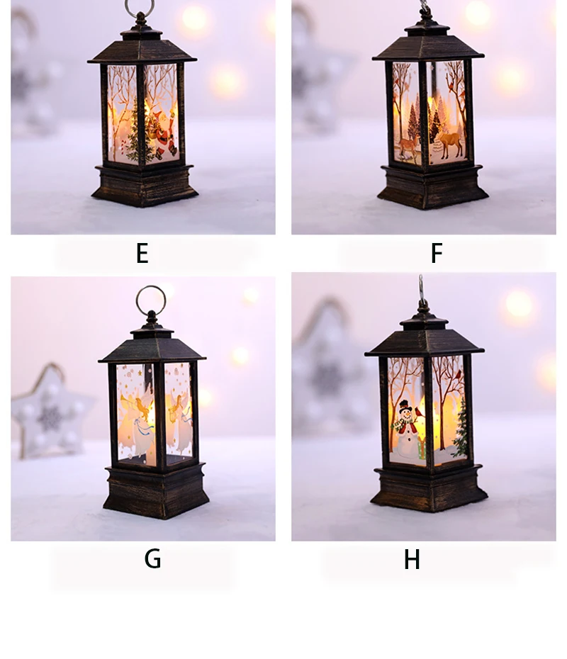 Светодиодный светильник для рождественской елки, небольшой держатель масляной лампы, вечерние, рождественский подарок, украшение для дома и нового года