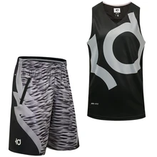 Баскетбольный набор для мужчин, большой размер, свободная баскетбольная майка+ шорты, KD/KI/KB, комбинированная тренировочная одежда для соревнований, спортивная одежда, M-4XL