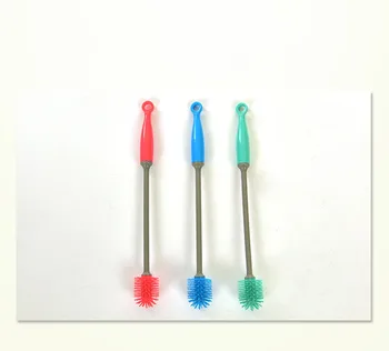 

1PC Baby Bottle Brushes Cleaning Cup Brush For Nipple Spout Tube Kids Feeding TPR Cleaning Brush Coffee Tea Cup Brush XB 077