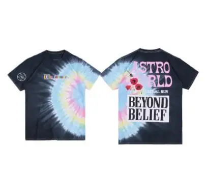 С изображением Трэвиса Скотта Astroworld Festival Run Tie футболка цветная летняя 19ss новые модные футболки с короткими рукавами - Цвет: 3