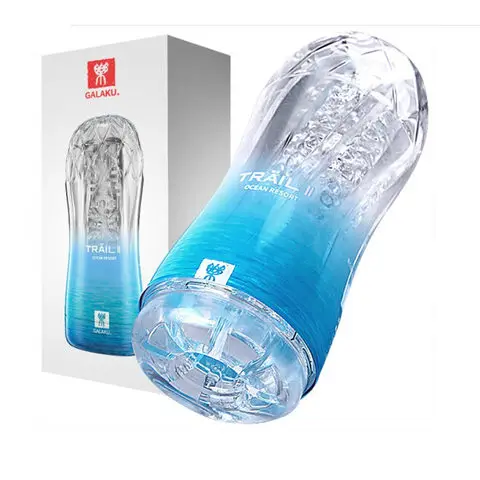 Soft Masturbator Cup  Pussy Sex Toys Transparent Vagina Adult Endurance Exercise Sex Products Silicon Vacuum  Cup for Men sw