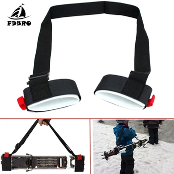 

FDBRO Adjustable Skiing Pole Shoulder Hand Carrier Lash Handle Straps Porter Hook Loop Protecting Nylon Ski Handle Strap Bags