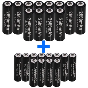 

AA battery rechargeable AAA batteries nimh 2600MAH 2A 1.2V 1000MAH 3A & AA / AAA charger 8 slots USB Russian Warehouse FAST