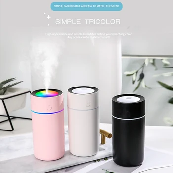 

320ML Portable Mini Nano Humidifier,Desktop Cool Mist Humidifier With 7 Color LED Night Light For Car Home Travel Office