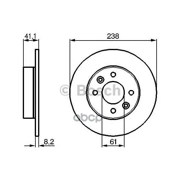 Тормозной Диск Передний Bosch арт. 0986478273