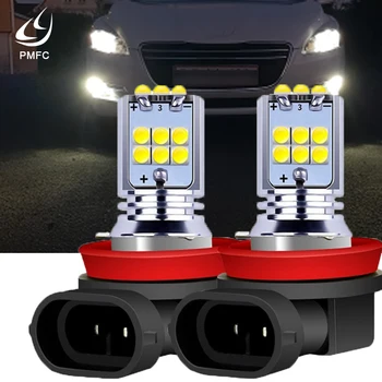 

PMFC LED Bulb Car Anti Fog Light Auto FogLamp White Amber 2PCS H8 H11 H10 H16 PSX24W 9006 HB4 9005 HB3 PY24W P13W 1800LM