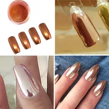 Nail Glitter Shining Powder Rose Gold Mirror Effect Nail Art Chrome Pigment Dust Gel Polish Nail Art Decoration X#3
