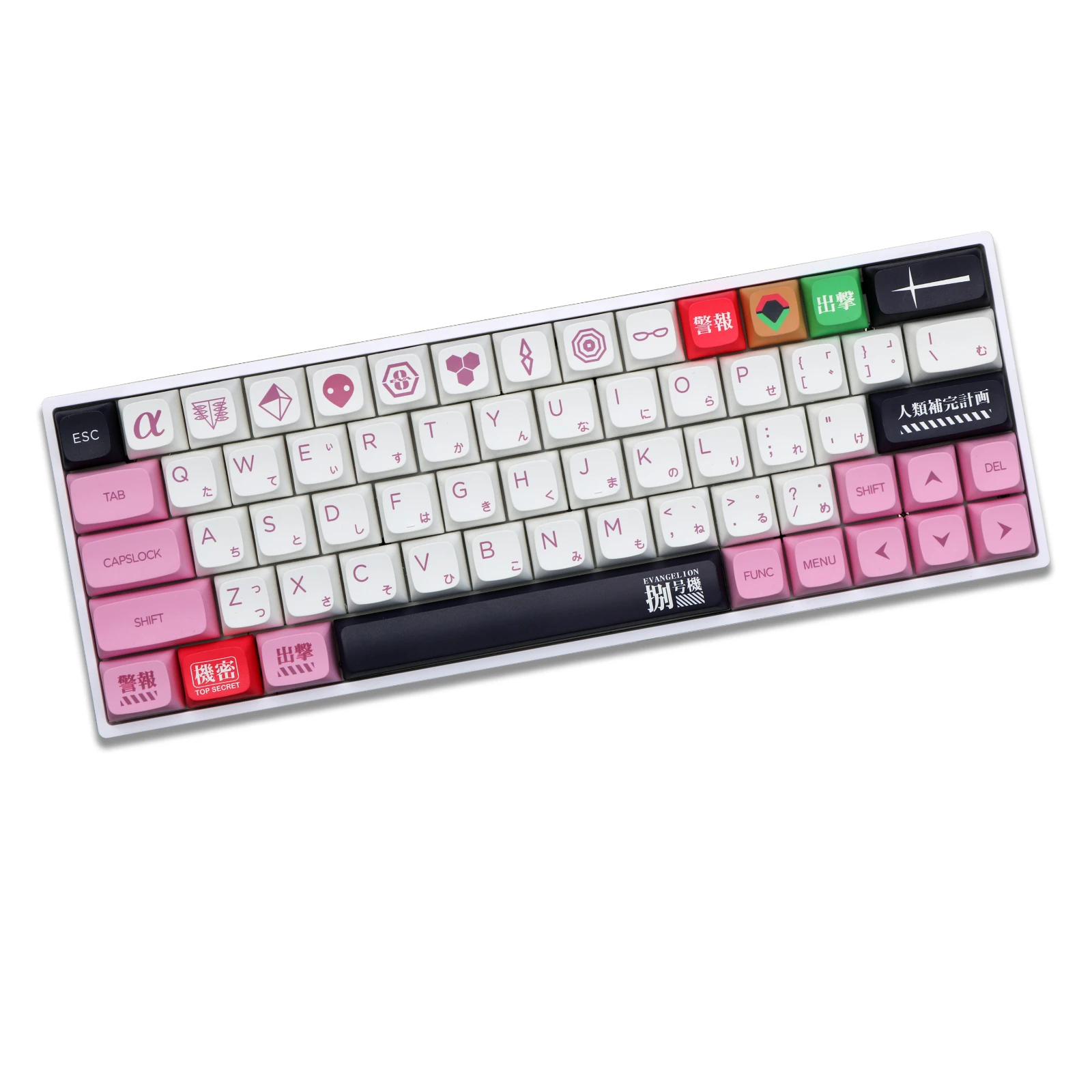 mecânico, XDA Profile Keycaps, rosa, branco, vermelho, branco, 1 Set