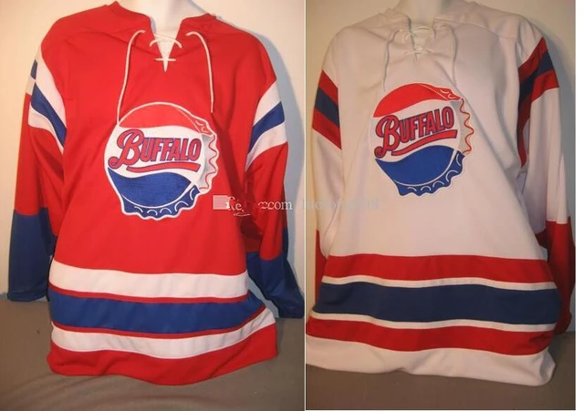 Syracuse Buffalo Bisons Style White Hockey Jersey — BORIZ