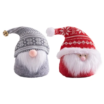 

Handmade Swedish Gnome Tomte Snowflake Hat Doll Ornaments Christmas Elf Decor 11UA