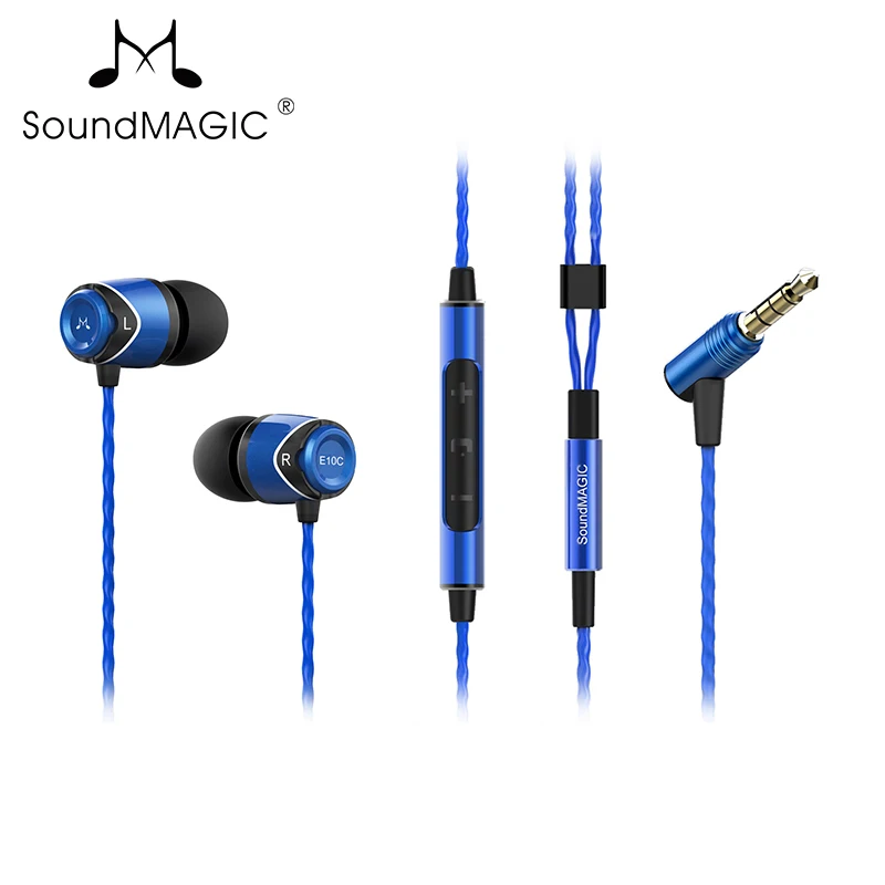 SoundMAGIC Sound MAGIC E10C наушники-вкладыши с микрофоном и функцией изменения громкости шумоизолирующие наушники-вкладыши Hi-Fi стерео наушники - Цвет: Синий