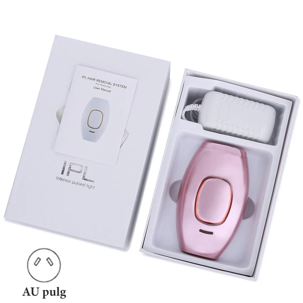 Rose gold AU Box Лазерная Машинка для удаления волос, лазерный эпилятор, устройство для удаления волос, профессиональная Мода, безболезненное, 2 цвета, для бритья подмышек - Color: Rose gold AU Box