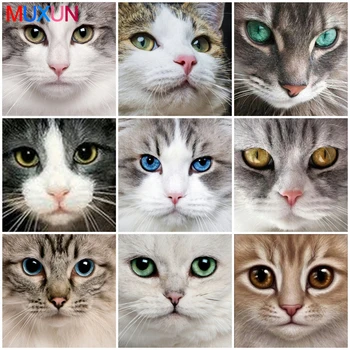 

Muxun 5D Diamond Embroidery Sale Cats Eye Cross Stitch Diamond Painting Animal Rhinestones Square Full Drill Diamond Mosaic H042