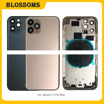 

Best Quality For iPhone 11 Pro Max /11 / 11Pro Back Glass Middle Frame Chassis Full Housing Assembly Battery Cover door