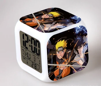 

Anime Naruto Alarm Clock Uchiha Itachi Uchiha Sasuke Sharingan Uzumaki Naruto Rinnegan Hatake Kakashi Digital Clocks Figure Doll