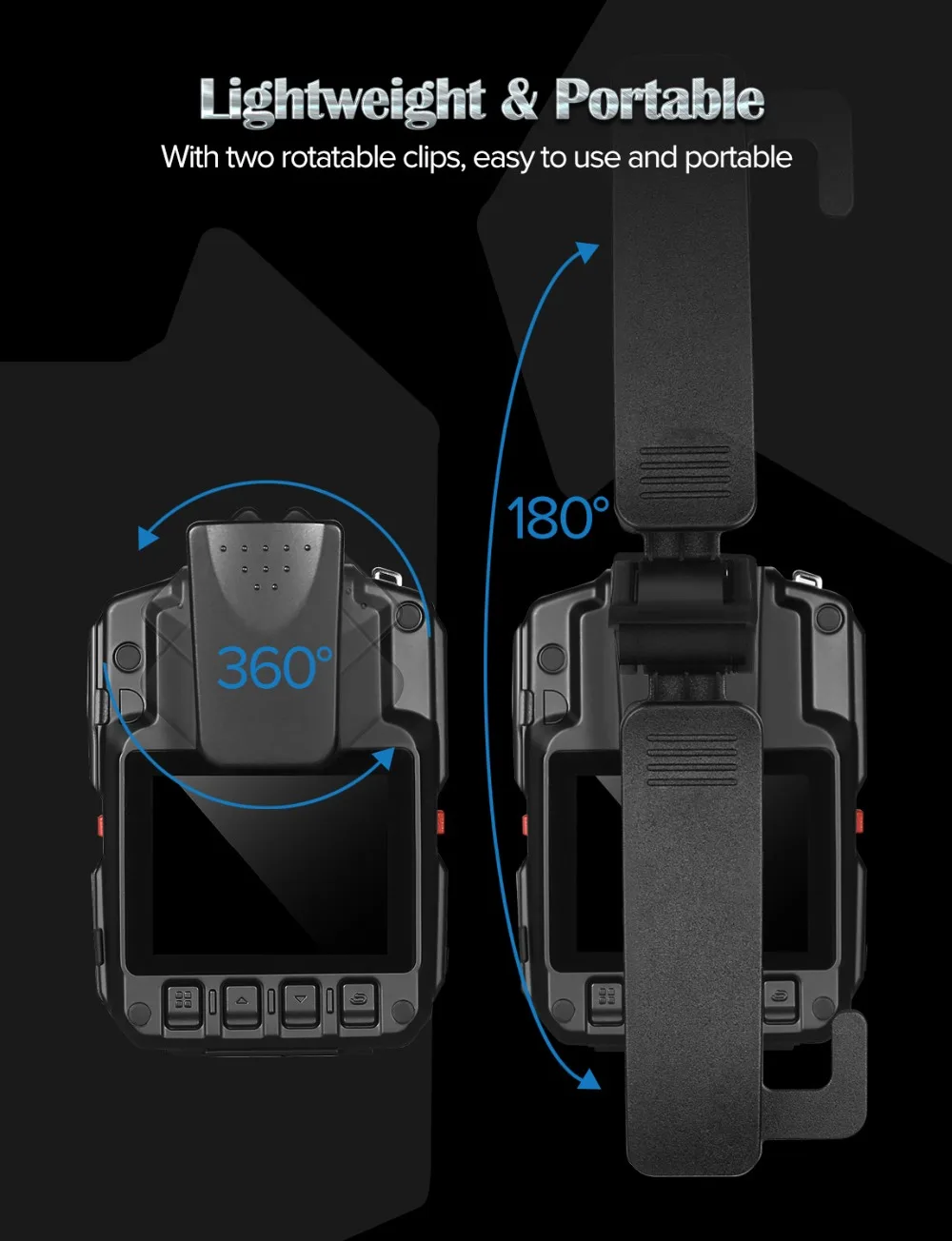 BOBLOV HD66-02, 64 ГБ, HD 1296 P, мини видеокамера, 33 МП, полицейская камера безопасности, камера ночного видения, видео рекордер с ИК-внешним объективом