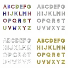 260 шт 10 мм DIY Полный Стразы буквы цинковый сплав Английский алфавит буквы слайд буквы